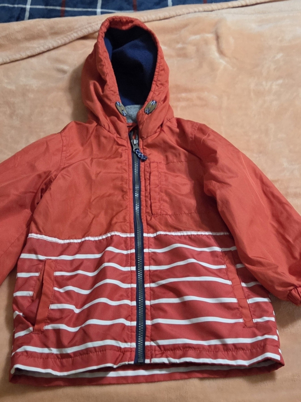 Carter's Red Striped Windbreaker Jacket Size 4